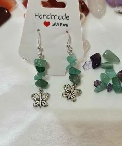 Natural Jade with Cute Butterflies