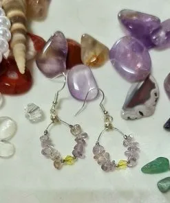 Natural Ametrine Hoop Earrings